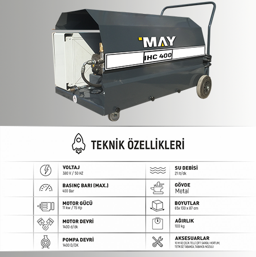 400 bar basınçlı su jeti fiyatları