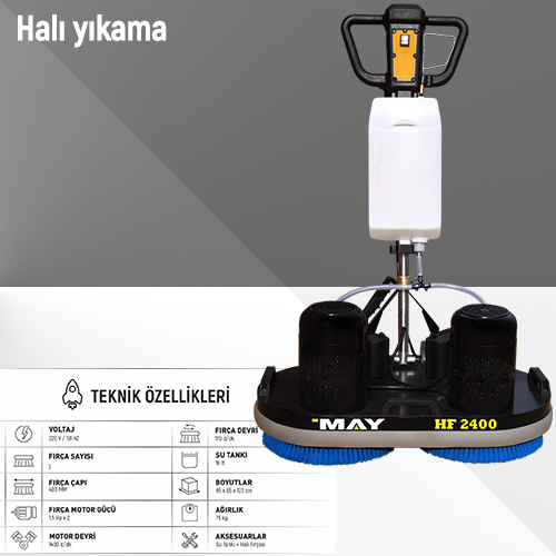 çift fırçalı halı yıkama makinesi