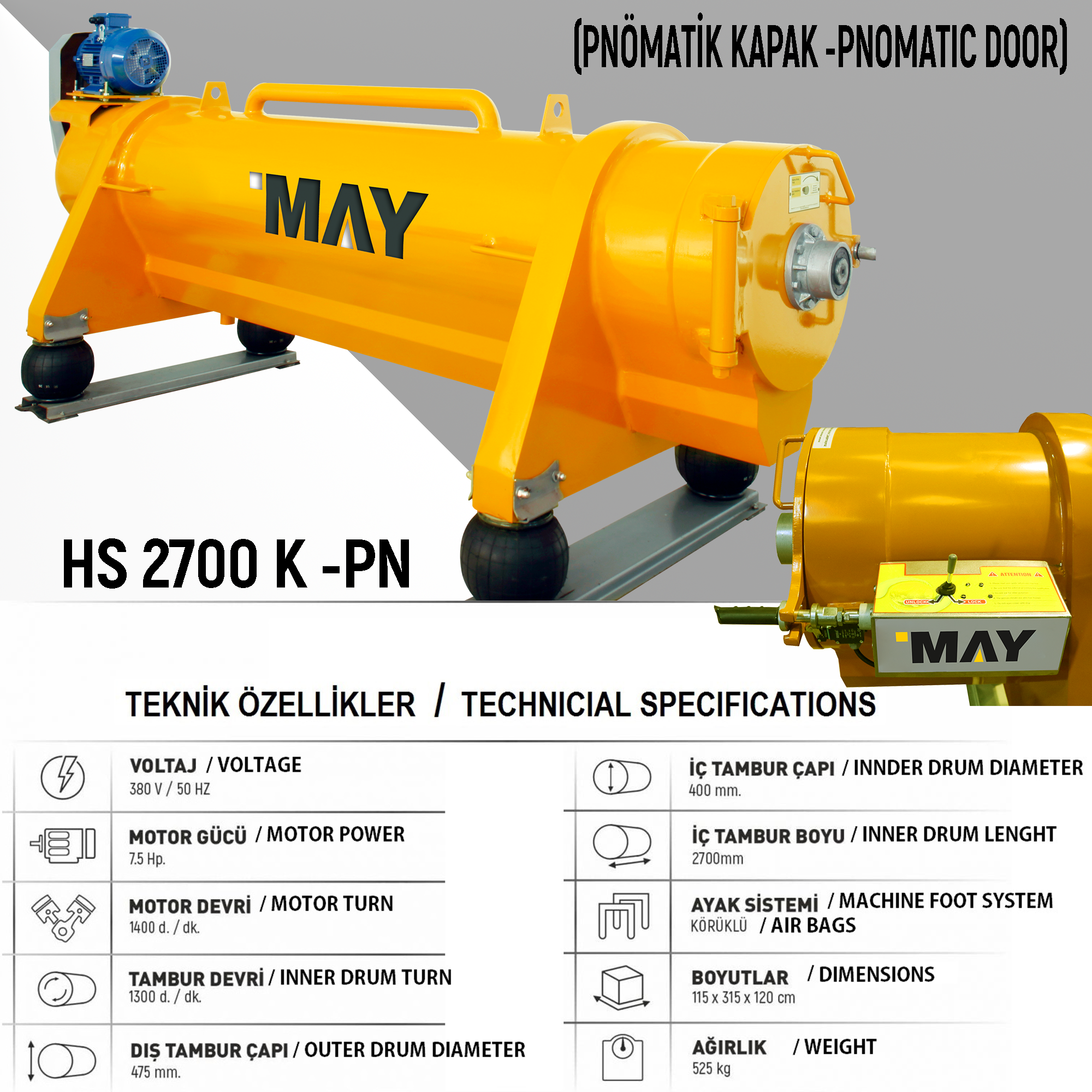 en sessiz halı sıkma makinası HS2700 K-PN